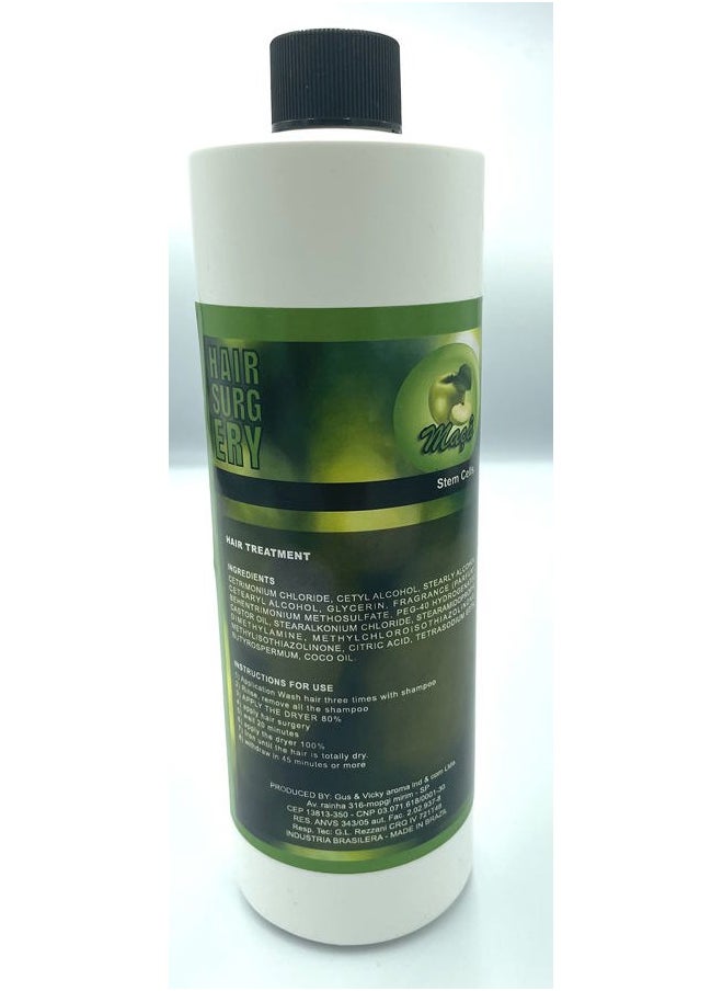 Hair Treatment 16 Fl Oz, Cirugia Capilar, Chocolate and Celulas Madres (CELULAS MADRES), Natural, Sulfate Free, Unisex, Straightening and Shining