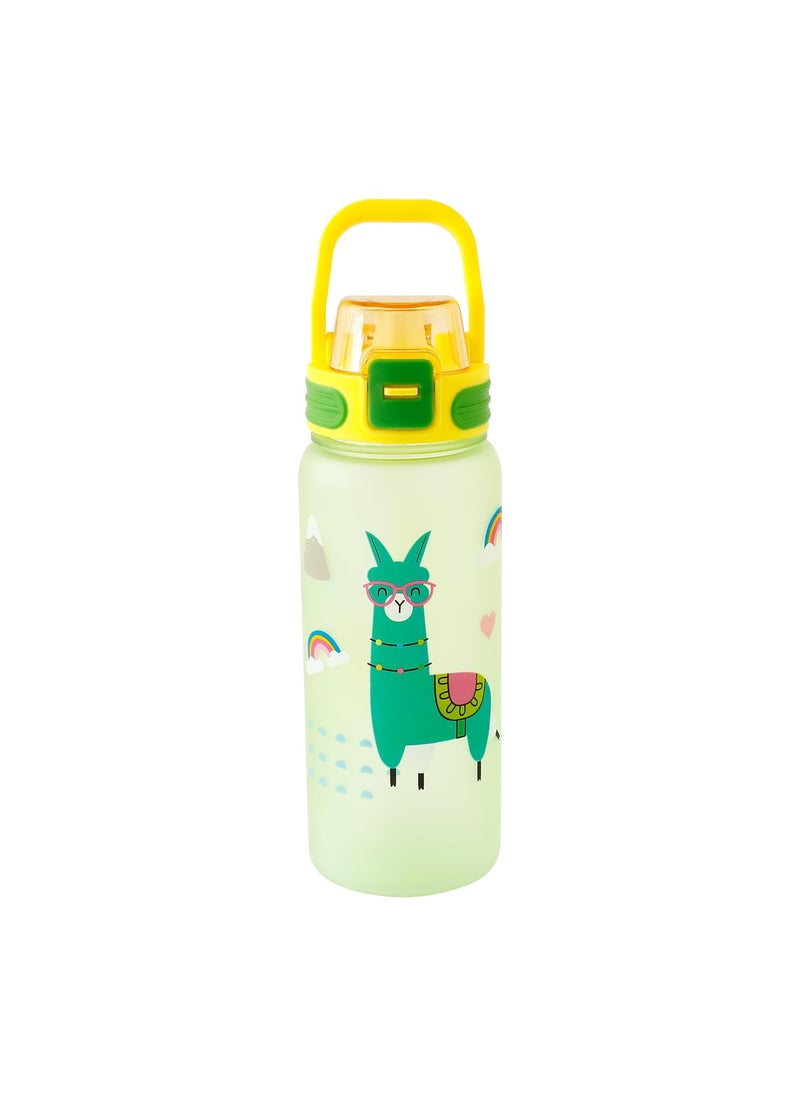Kuber Industries Kids Water Bottle With Straw |Sipper Water Bottle For Kids Boys Girls| Water Bottle with Locking Flip Lid | 800 ml | Green | SYZ-7791A