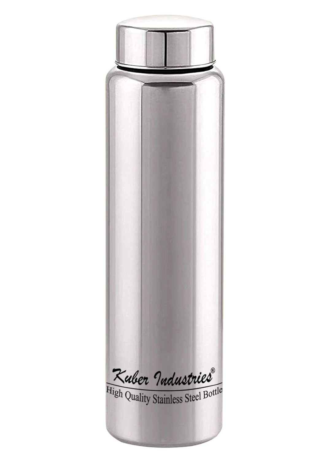 Kuber Industries Stainless Steel 2 Pieces Fridge Water Bottle, 1000 ML (Silver)