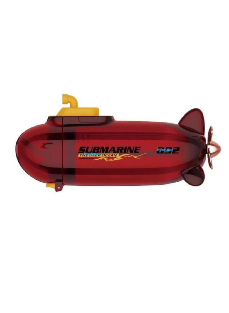 FunBlast Submarine Shaped Water Bottle for Kids, Anti-Leak Kids Cartoon Water Bottle, 380 ML Tritan Water Bottle for Kids, Stylish Water Bottle with Sipper for Boys & Girls (Red, Pack of 1)