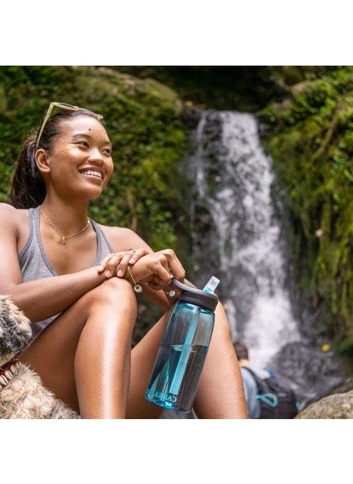 CamelBak eddy+ Water Bottle with Tritan Renew – Straw Top 20oz, True Blue