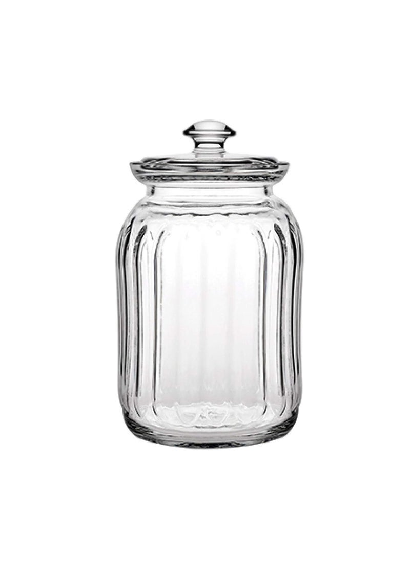 Pure Source India Glass Jar Storage Container, Airtight Food Safe and BPA Free - 350 ml, 6 pieces, Transparent