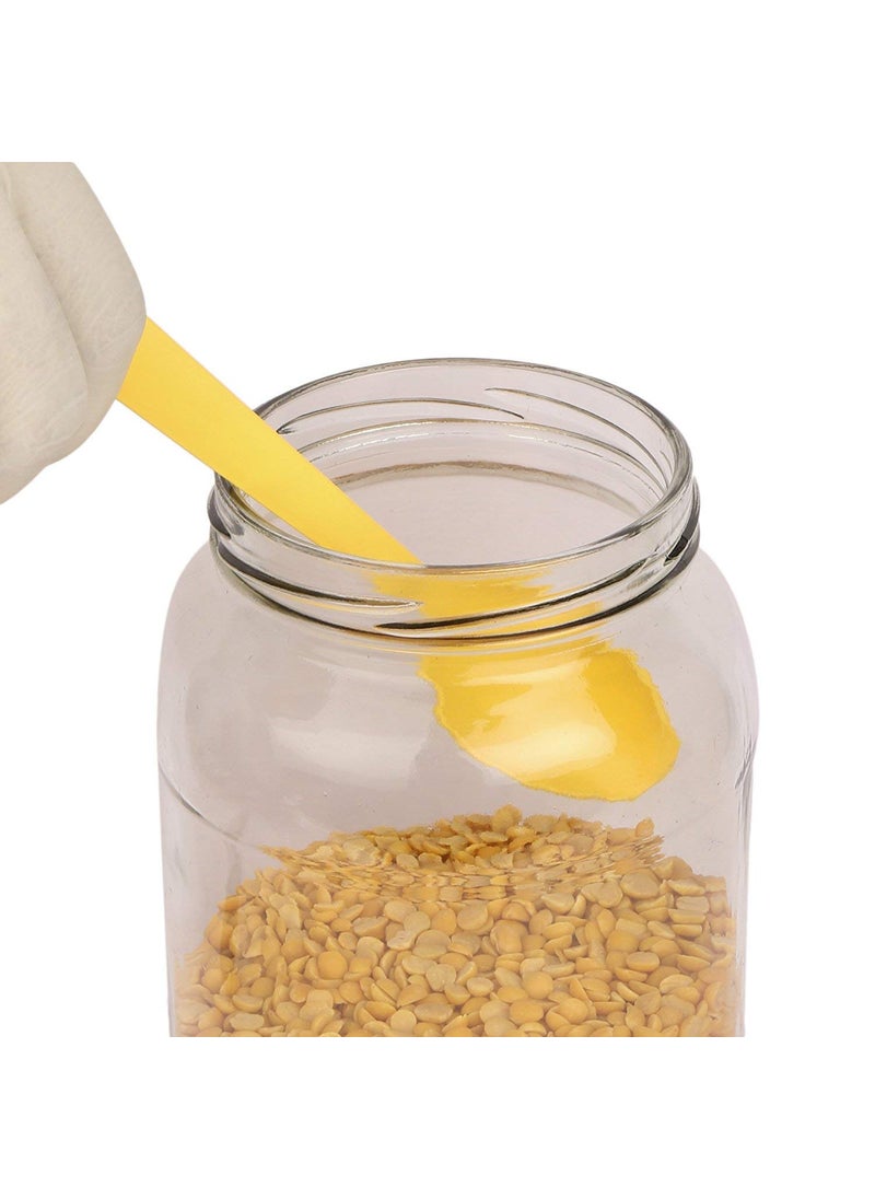 Pure Source India Glass Spice Jar Glass Container, 1 LTR, Set of 10, Transparent