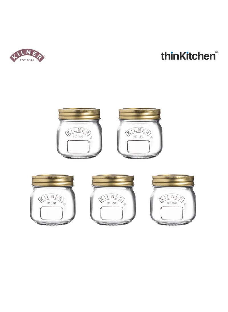 Kilner Essential Mini Glass Jar - Set of 5 (250 ml)