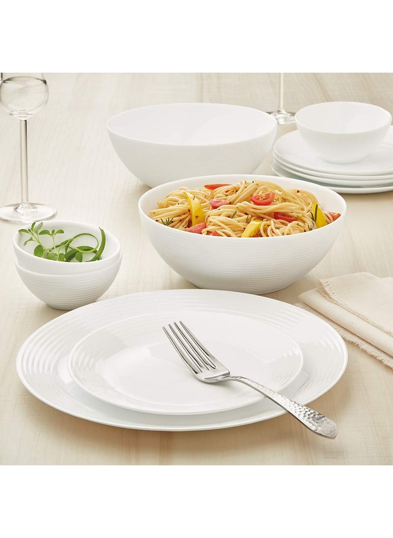Larah by BOROSIL Opalware Dinner Set - 33 Pieces White