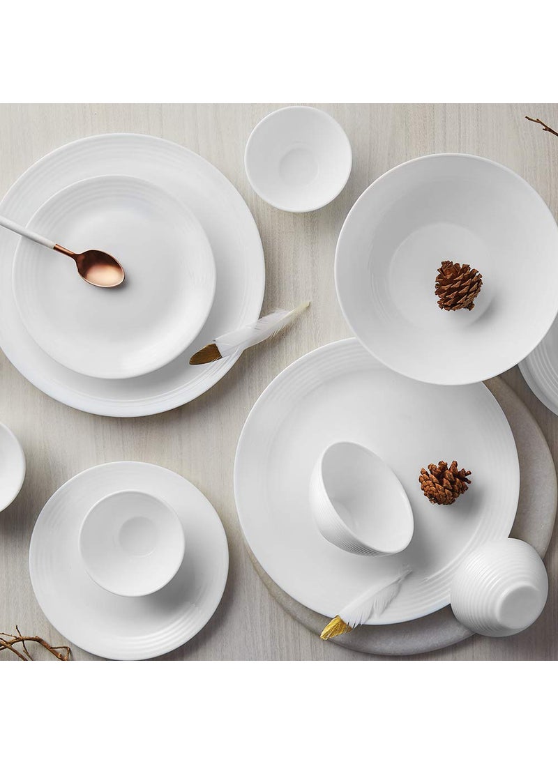 Larah by BOROSIL Opalware Dinner Set - 33 Pieces White