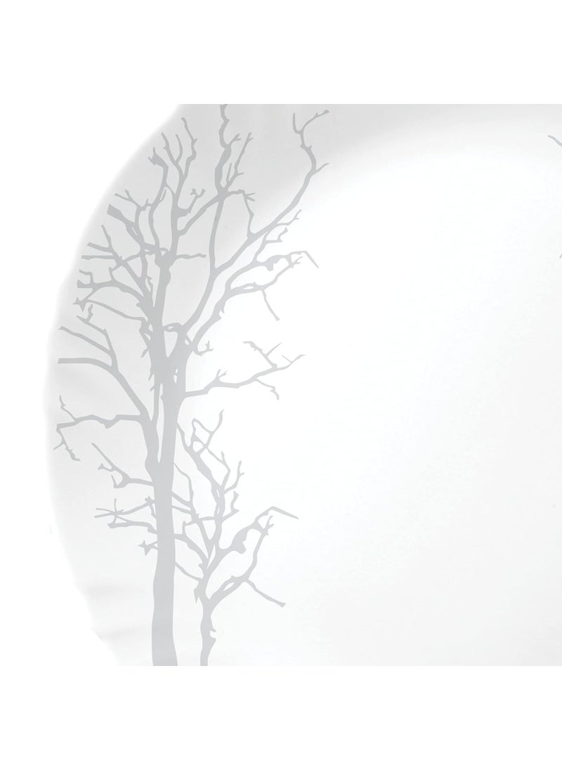 Cello Imperial Winter Frost Opalware Dinner Set, 11 inch Full Plate, 27 Pieces, White