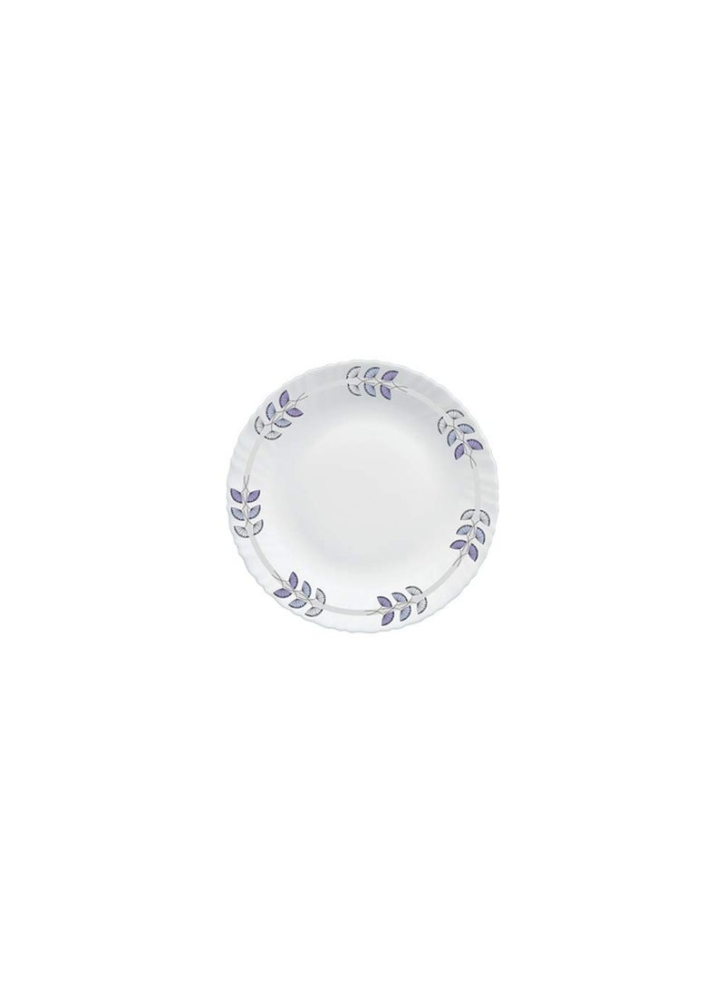 Larah by Borosil Floret Opalware Dinner Set, 13-Pieces, White