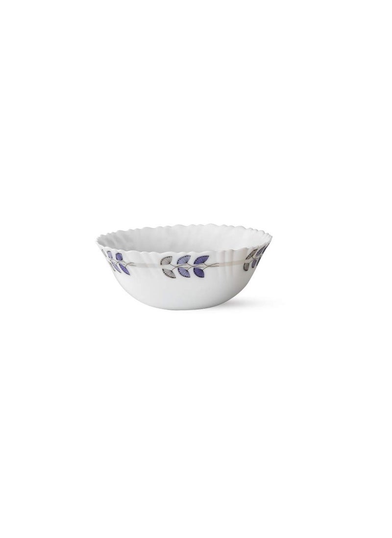 Larah by Borosil Floret Opalware Dinner Set, 13-Pieces, White
