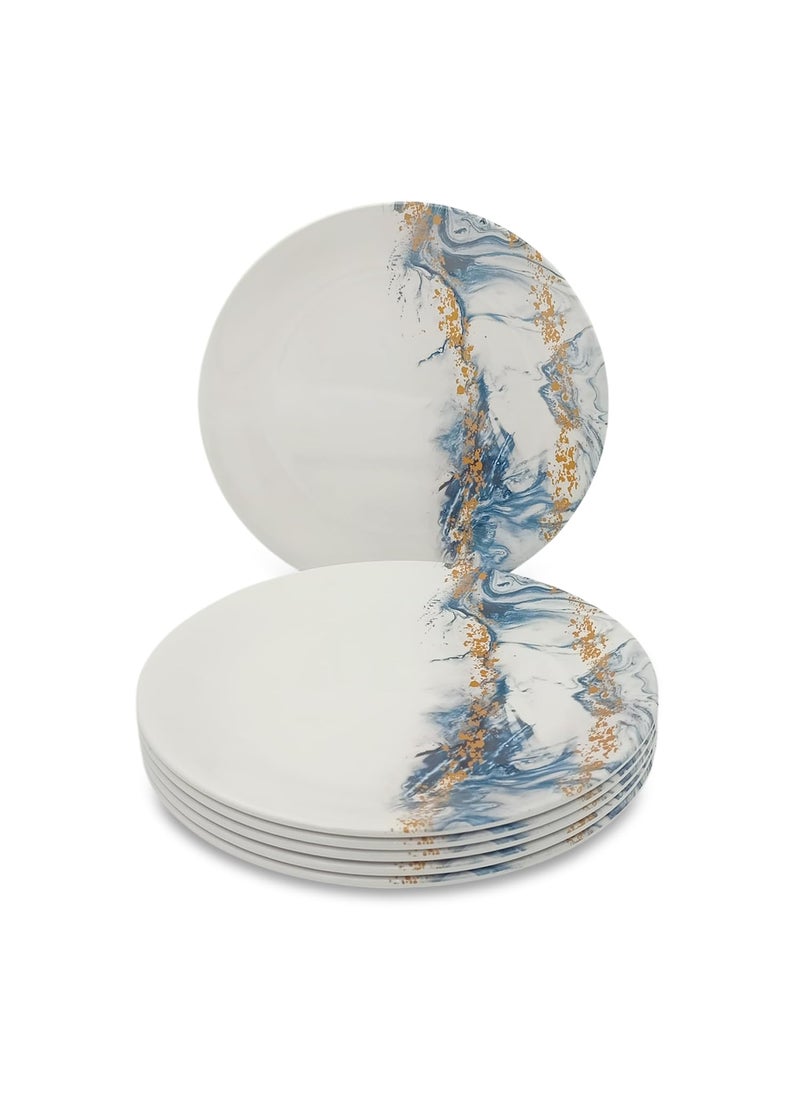 Superware | Pure Melamine | Small Plate Set – Evoque 7.25” (6 nos.) | Stain Free, Glazed Finish