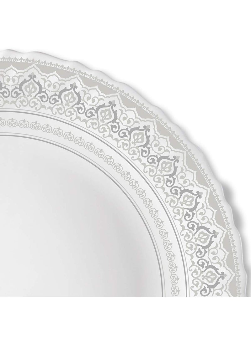 Larah by BOROSIL Opalware Classic Full Plate (White, 11 inch) - Set of 6