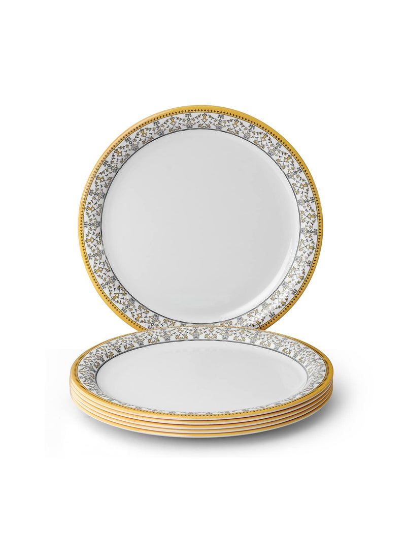 Superware | Pure Melamine | Buffet Plate Set – ForgetMeNot 12.5” (6 nos.) | Stain Free, Glazed Finish