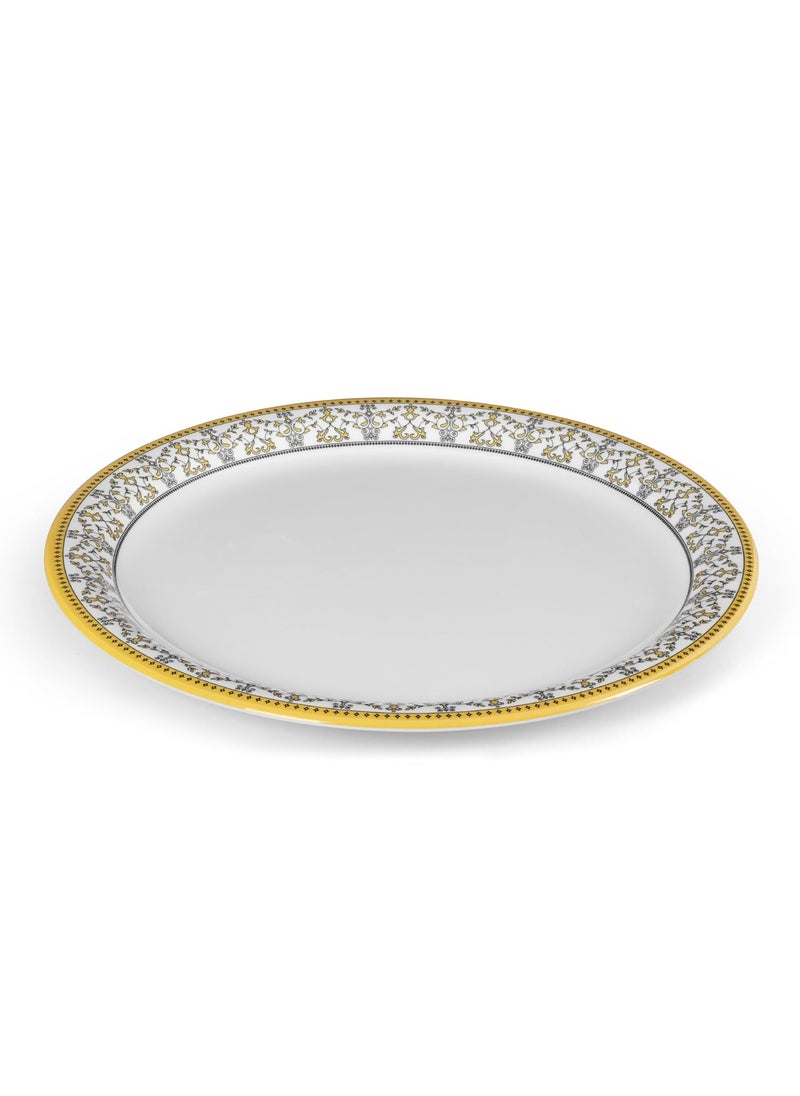 Superware | Pure Melamine | Buffet Plate Set – ForgetMeNot 12.5” (6 nos.) | Stain Free, Glazed Finish