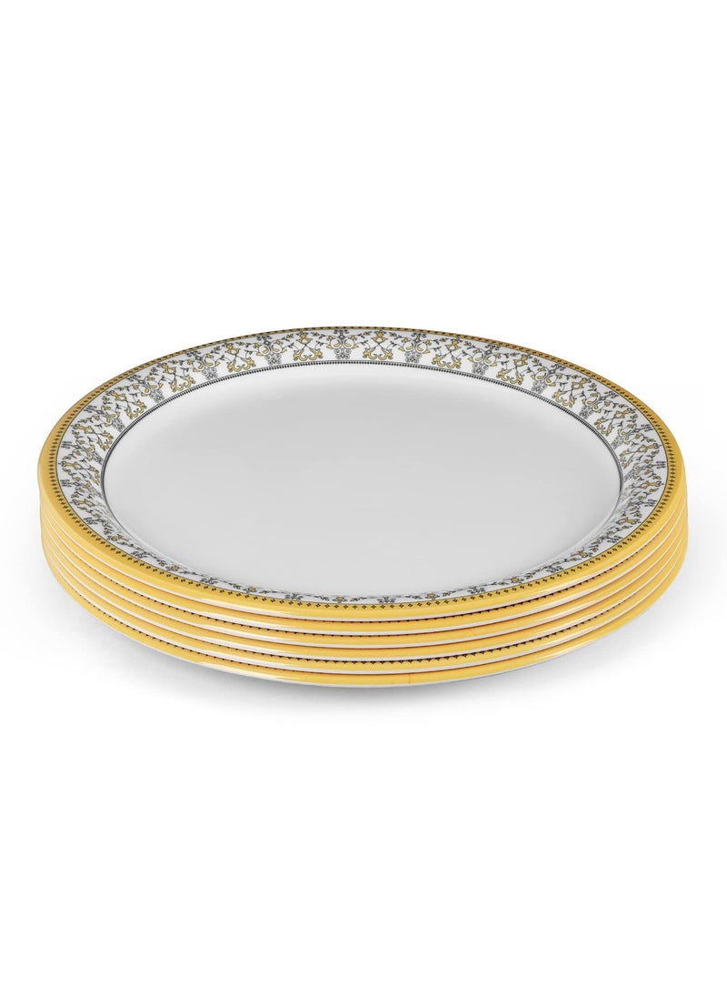 Superware | Pure Melamine | Buffet Plate Set – ForgetMeNot 12.5” (6 nos.) | Stain Free, Glazed Finish