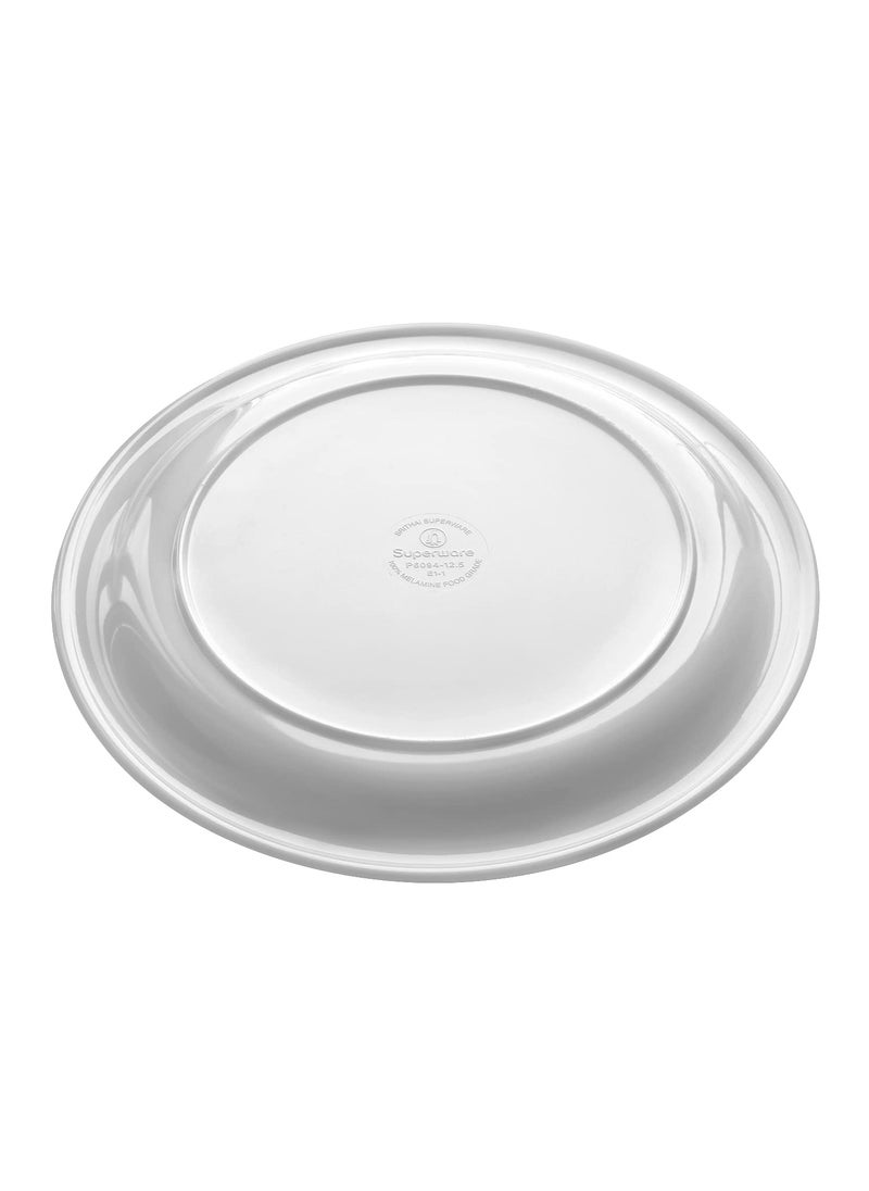 Superware | Pure Melamine | Buffet Plate Set – ForgetMeNot 12.5” (6 nos.) | Stain Free, Glazed Finish