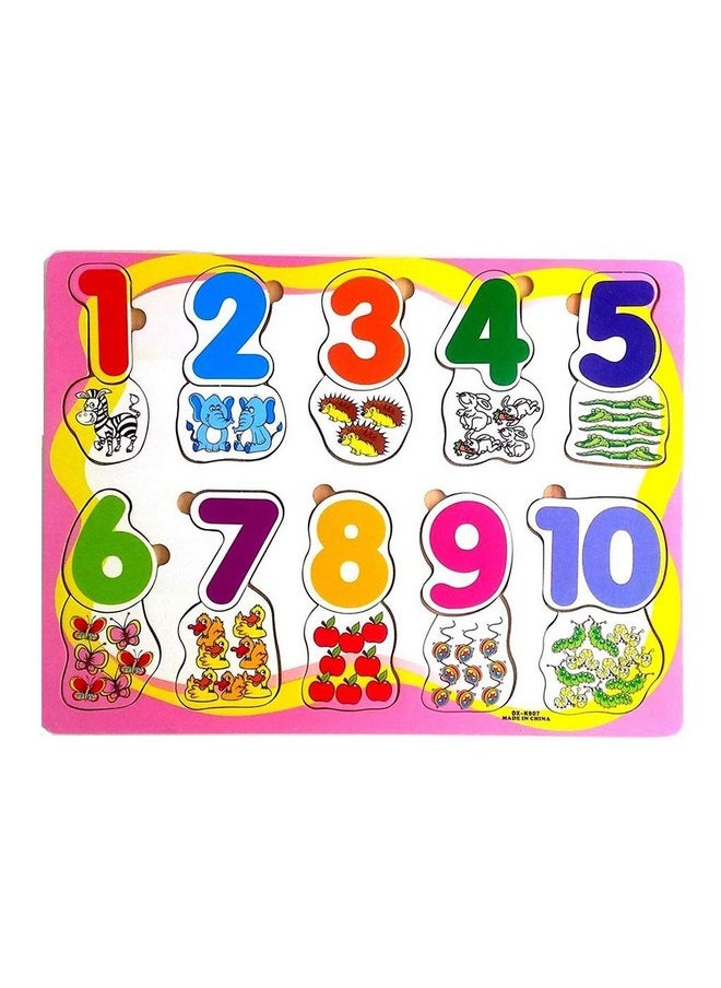RV Media Wood Learn shapes numbers animals fruits vehicles wooden puzzle boards, Multicolour, 2+ years, 5 Piece