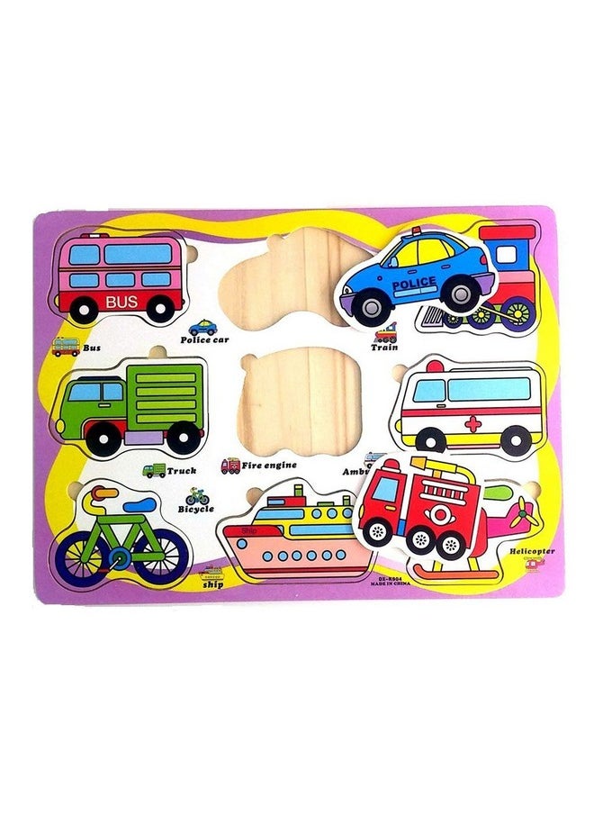RV Media Wood Learn shapes numbers animals fruits vehicles wooden puzzle boards, Multicolour, 2+ years, 5 Piece