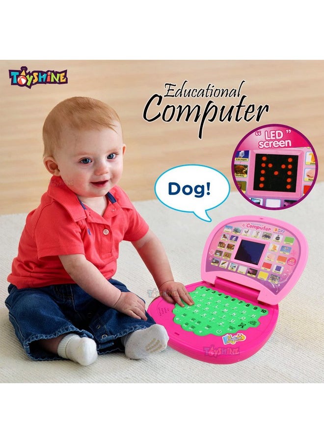 Toyshine Educational Learning Kids Laptop, LED Display, with Music (Assorted Color)