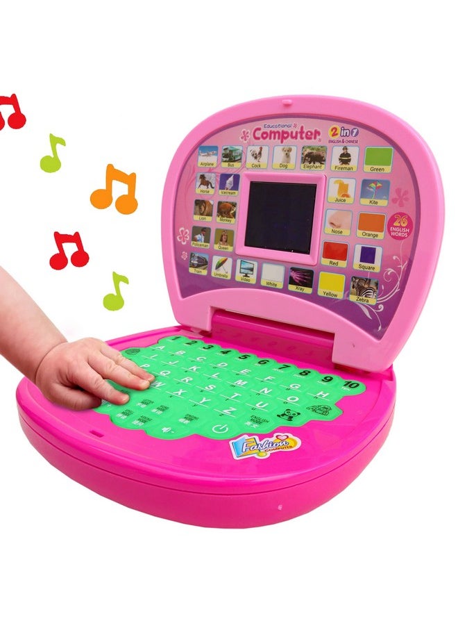 Toyshine Educational Learning Kids Laptop, LED Display, with Music (Assorted Color)