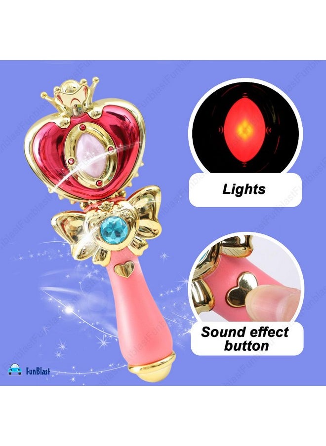 FunBlast Beautiful Doll Set with Musical Magic Wand, Girl Doll with Lighting & Music Wand for Kids, Musical Wand for Kids, Realistic Doll Toys for Girls - Color & Design of Wand May Vary