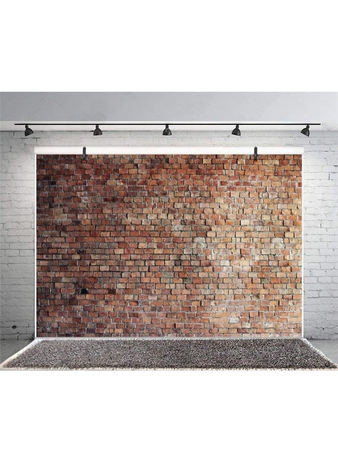 Vintage Red Brick Wall Backdrop for Photography 5x3ft Rustic Old Brick Wall Photography Background Newborn Baby Shower Kids Adult Portrait Background Birthday Cake Table Photo Booth Studio Prop