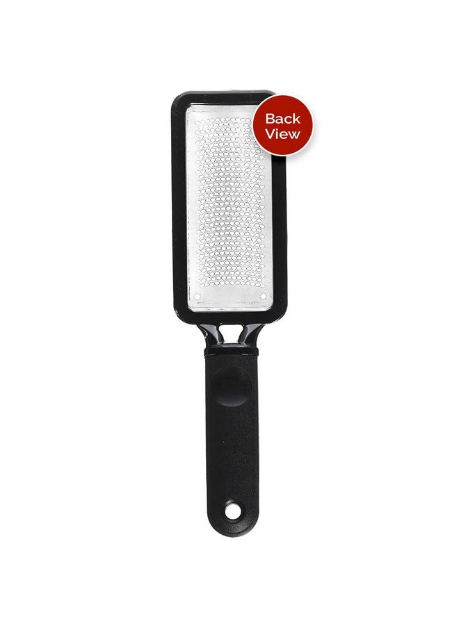 Microplane Colossal Foot File Scraper - The Original Stainless Steel Foot Rasp, Dead Skin/Callus Remover for Feet, Gentle Foot Scrubber, Pedicure Tools for Salon-Quality Foot Care, Black