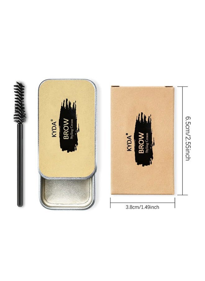 Eyebrow Styling Soap Kit, Long Lasting Waterproof Smudge Proof Pomade for Natural Brows, 3D Feathery Brows Makeup Balm