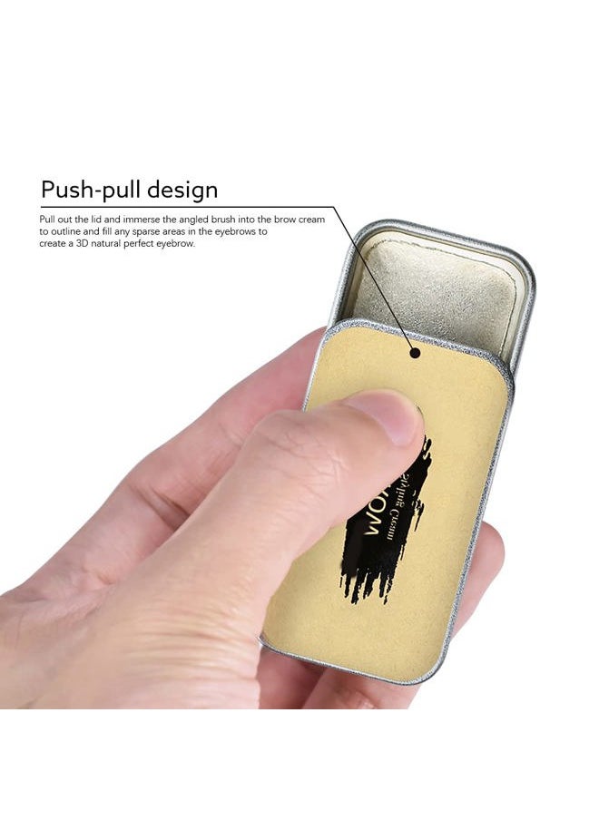 Eyebrow Styling Soap Kit, Long Lasting Waterproof Smudge Proof Pomade for Natural Brows, 3D Feathery Brows Makeup Balm