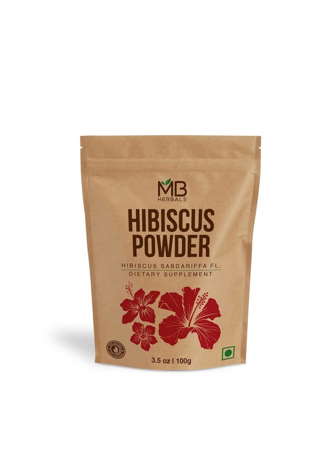 Hibiscus Powder | 100G | 3.5 oz | Hibiscus sabdariffa Flower Powder | For Refreshing Tea & Hair Care