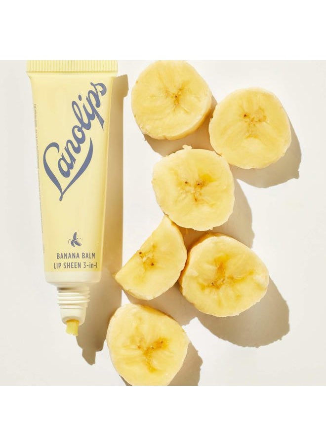 Banana Balm Lip Gloss - Enriched with Banana Fruit, Lanolin, and Cocoa Butter - Lanolin Lip Balm for Long-Lasting Hydration - Dermatologist Tested (12.5g / 0.42oz)