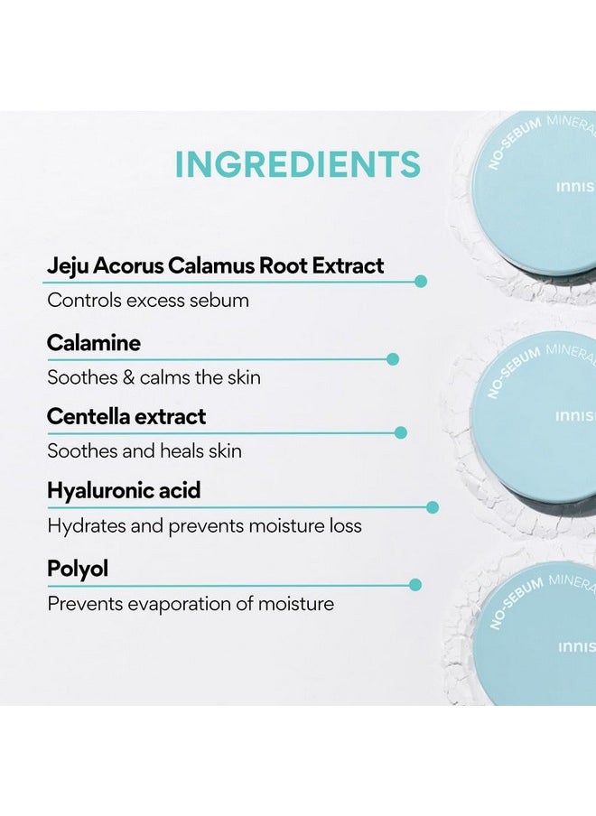 No-Sebum Mineral Pact 8.5G For Oil Control, Korean Makeup