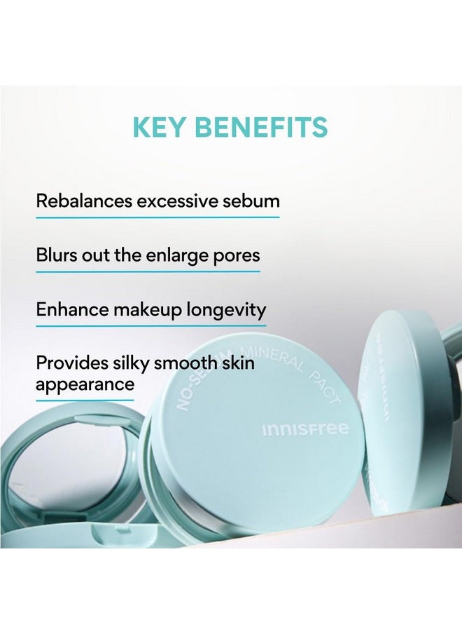 No-Sebum Mineral Pact 8.5G For Oil Control, Korean Makeup