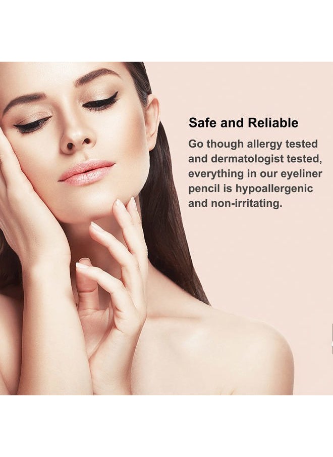 Eyeliner Pencil - Black Eyeliner Pen Gel - Quick Drying Formula Eye Liner - Waterproof Smudge-proof All Day Eyeliner Makeup - Long Lasting Create Statement Eye Look