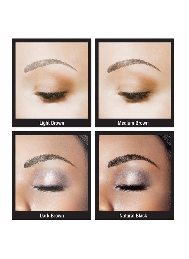 MyBrows Long Lasting Eyebrow Transfers, Medium Arch, Medium Brown, 12-Pairs of Brows