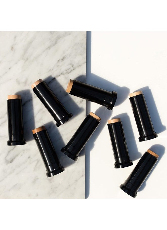 KRISTOFER BUCKLE Triplicity® Perfecting Foundation Stick, 0.4 oz. | Primes Skin, Provides Buildable Coverage & Has A Soft-Focus Effect | Tan