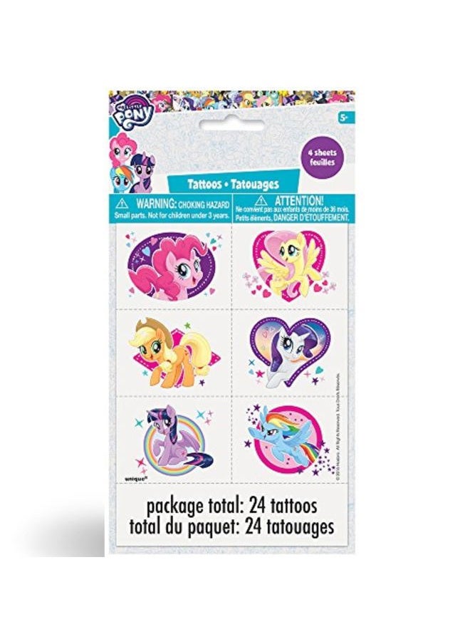 Industries My Little Pony Party Temporary Tattoos - Assorted Designs, 24 Pcs