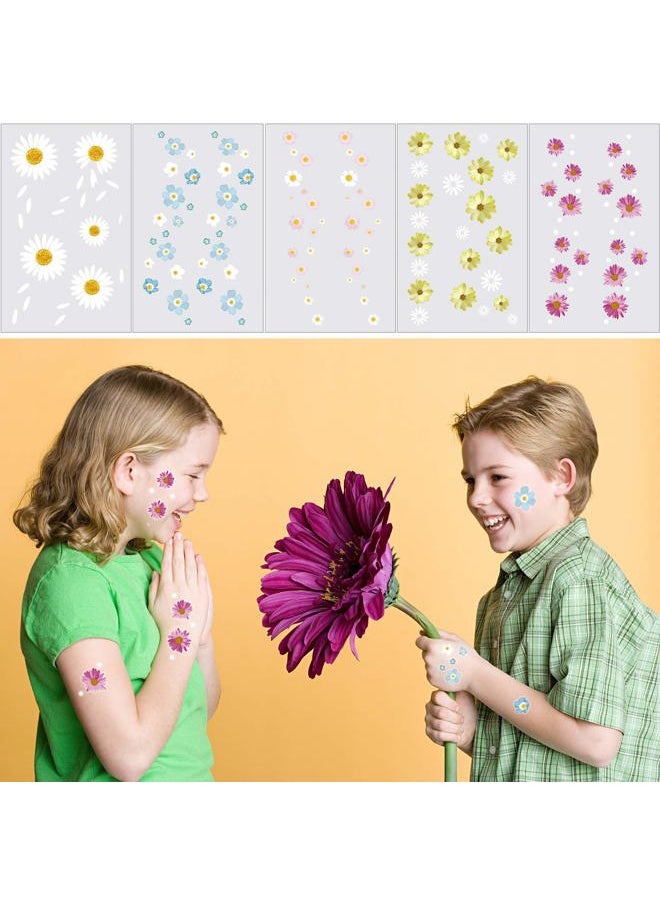 25 Sheets Flower Temporary Tattoos, Fake Tiny Temporary Tattoo Waterproof Body Art Sticker for Women Girls Kids,Hand Neck Wrist, Brirthday Party Favour Supplies,Party Bags Filler