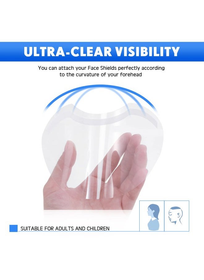 300 Pcs Makeup Shower Face Visors Permanent Microblading Supplies Disposable Plastic Shower Visor Clear Face Cover for Hairspray Salon Eyelash Extensions Eyelid Aftercare