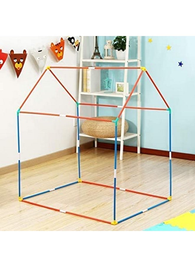 Children Boy Girls Portable Castle Playhouse | Medium Size Light Weight Kids Play Tent House for 3-13 Year Old Kids Girls and Boys (SATELITE Blue)