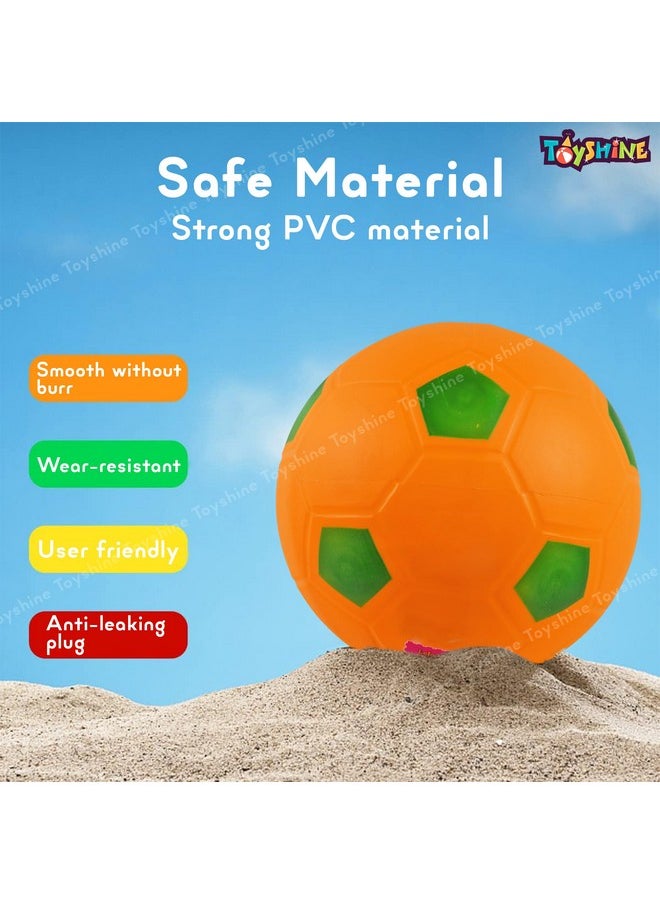 Toyshine Pack of 2 Inflatable 22cm Recreational PVC Ball Cum | Football | Playground/Pool/Garden/Outdoor & Indoor Sports Toy Play Activity Ball for Kids 2+ (Model B)