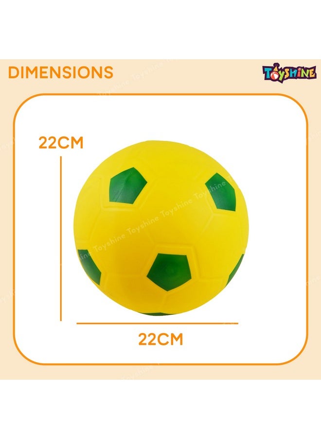 Toyshine Pack of 2 Inflatable 22cm Recreational PVC Ball Cum | Football | Playground/Pool/Garden/Outdoor & Indoor Sports Toy Play Activity Ball for Kids 2+ (Model B)