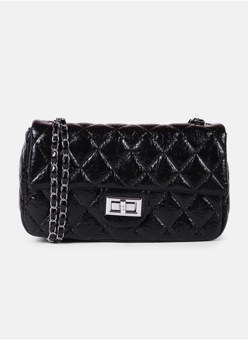 The Quilted-Chainlink Sling Bag