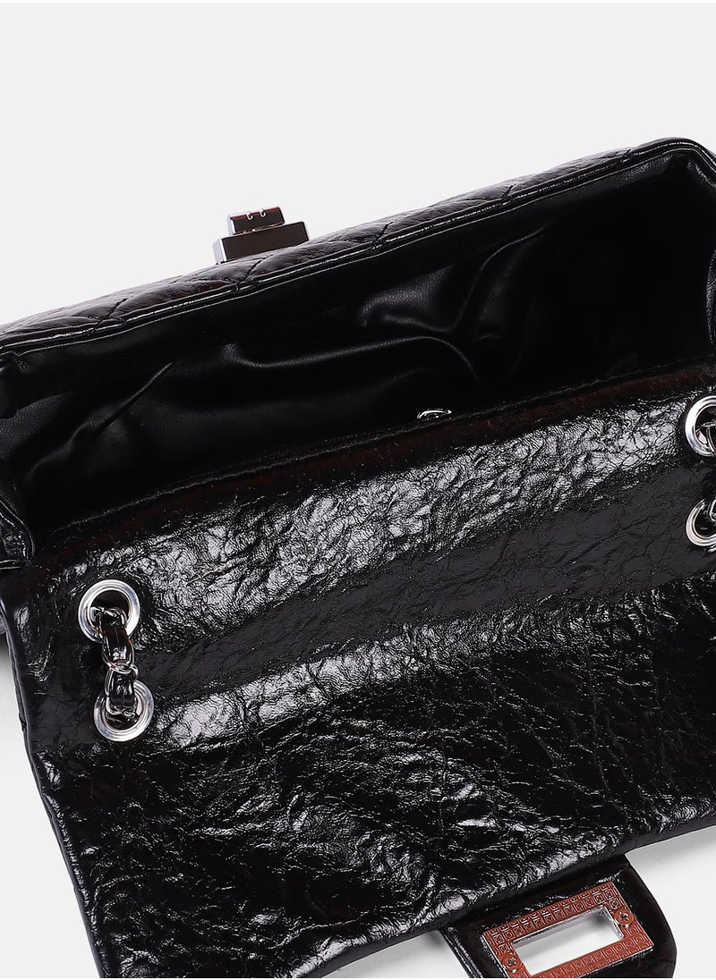 The Quilted-Chainlink Sling Bag