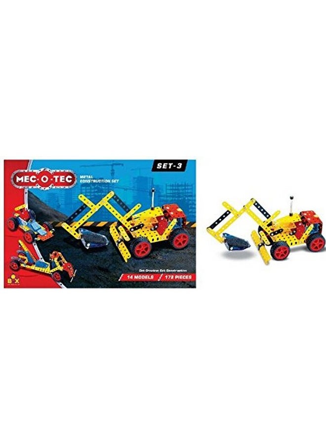 Toysbox MEC - O - Tec Set 3 Metal Construction Toy, Building Blocks, Educational Toys for 6+ yrs Boys and Girls, Multicolor