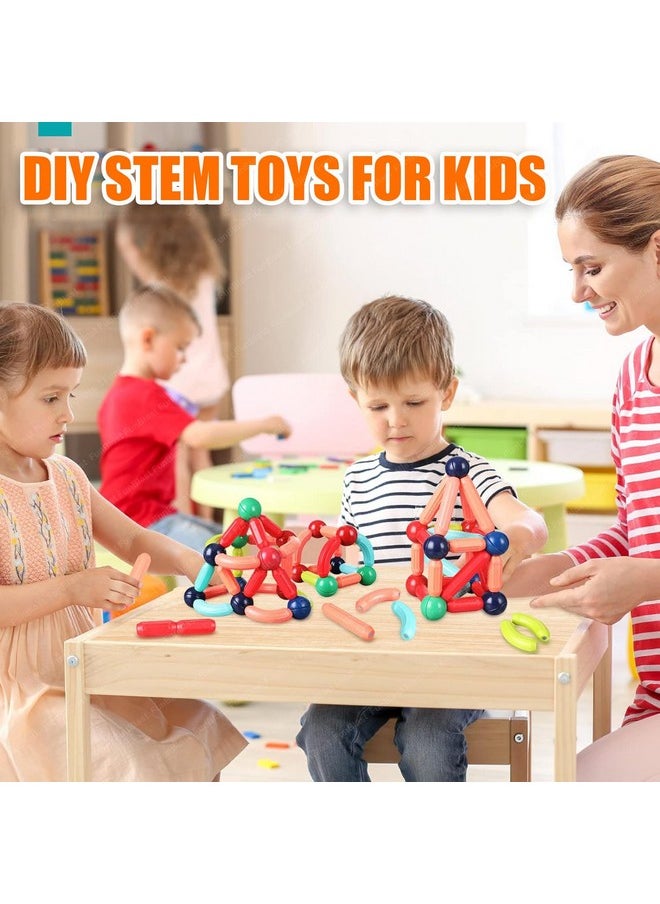 FunBlast Magnetic Sticks Building Blocks for Kids - 36 Pcs Puzzle Games for Kids, DIY STEM Toys for Kids, Building & Construction Toys, Brain Game Toys for 3+ Year Old Kids Boys, Girls (36 Pcs)