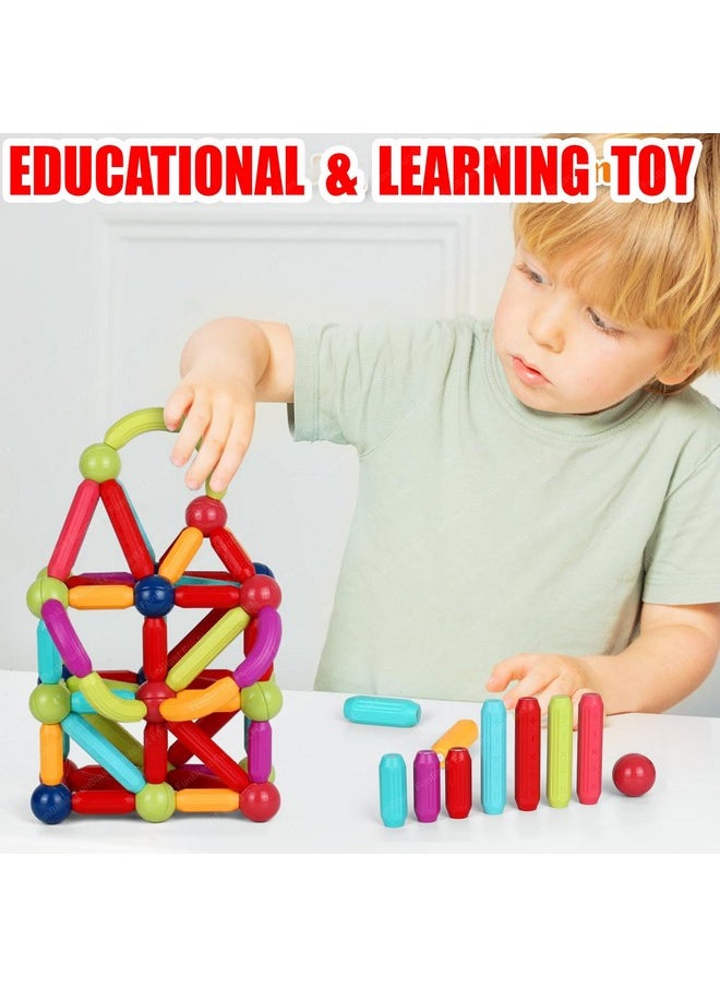 FunBlast Magnetic Sticks Building Blocks for Kids - 36 Pcs Puzzle Games for Kids, DIY STEM Toys for Kids, Building & Construction Toys, Brain Game Toys for 3+ Year Old Kids Boys, Girls (36 Pcs)