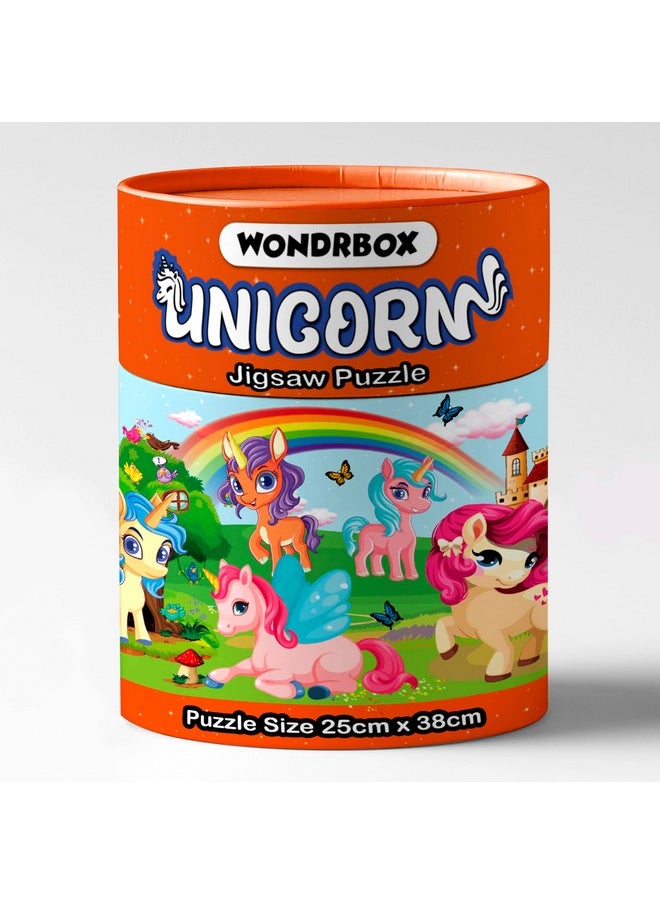 WONDRBOX 60 pcs Unicorn Theme Jigsaw Puzzle Birthday Party Favor and Return Gifts for Kids Ages 5 6 7 8 9 10 11 12 Year Old Boys and Girls