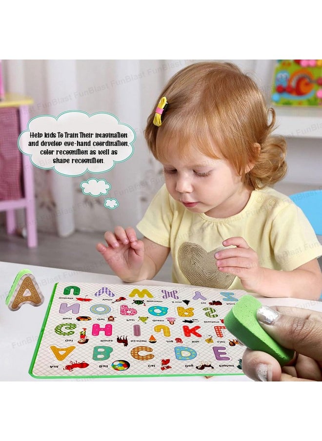 FunBlast Capital Alphabet Eva Puzzle Board for Kids - Learning Board for Kids, Play and Learn Puzzle Foam Mat (Pack of 1;Multicolor) (Alphabet)