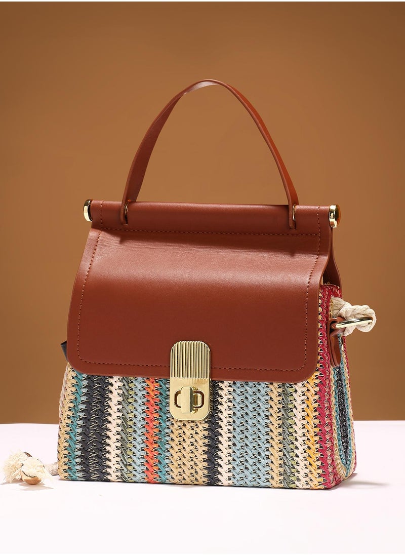 The Small Straw-Médecin Hand Bag