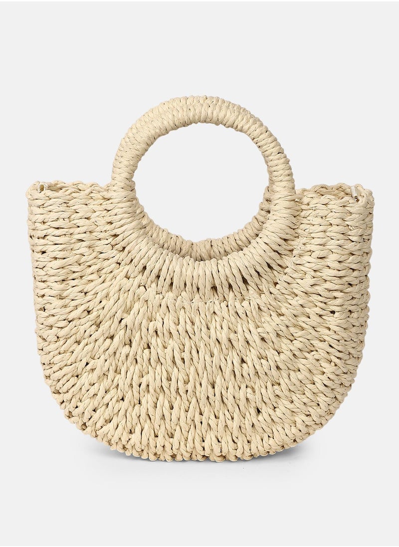 The Bow-Straw Hand Bag